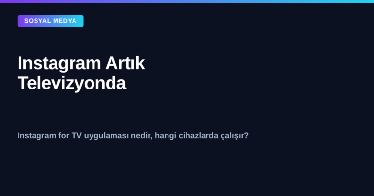 Instagram for TV uygulaması akıllı televizyon ekranında Reels arayüzü